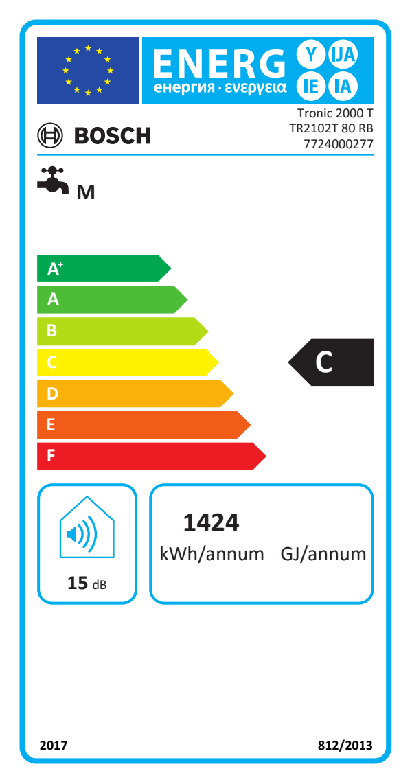 80 liter Elektrisch Boiler Bosch Tronic 2102T Droge weerstand (vernieuwd model) - Electraboiler