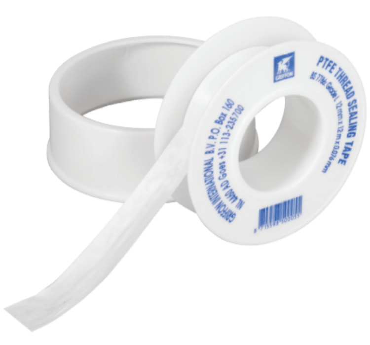 Teflon tape, d = 0,1 mm, l = 12 meter per rol