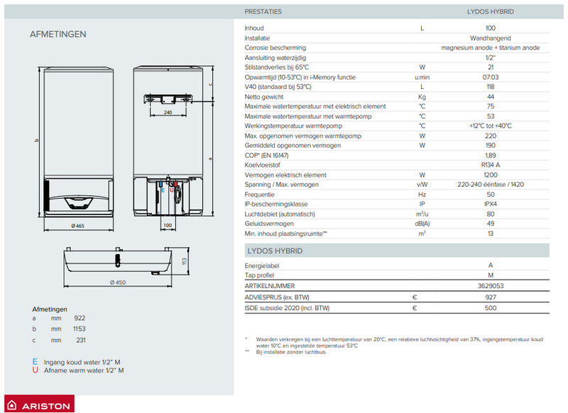 Chauffe-eau électrique Simat par Ariston 10 litres rapide sous évier Chauffe-eau électrique Simat par Ariston 10 litres rapide sous évier